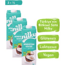 Nilky Hindistan Cevizi Sütü Glütensiz Bitkisel Bazlı Laktosuz Vegan 3x1 lt