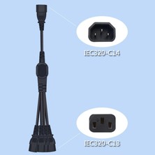 Flameer Pdu Soket Kettle Ups Için C14 Ila 4 Güç Adaptör Kablo Kablosu Pdu Soketi  (Yurt Dışından)