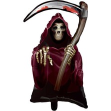Pandoli Cadılar Bayramı Halloween Azrail Şeklinde Folyo Balon 70 x 45 cm
