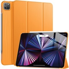 MobaxAksesuar Apple İpad Pro 11 2.Nesil 2020 Kılıf PU Deri Smart Case A2228 A2068 A2230 A2231 Turuncu