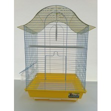 EuroGold Qh 1218A Kuş Kafesi  34,5X28X54,5 cm Sarı Kanarya Muhabbet Kuşu Için