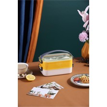 Vagonlife Bento Lunch Box Ofis-Okul Için Yeni Nesil Sefer Tası Taşınabilir Yemek Kutusu  Çelik FF462