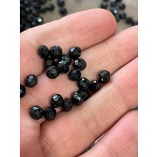 Gönülden Tasarım Kristal 5 mm Siyah Boncuk Delikli