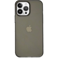 Happycase iPhone 13 Pro Kılıf Pc Sert Şeffaf Kapak - Siyah