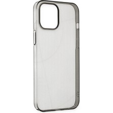 Happycase iPhone 13 Pro Kılıf Pc Sert Şeffaf Kapak - Siyah