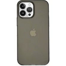 Happycase iPhone 14 Pro Max Kılıf Pc Sert Şeffaf Kapak - Siyah