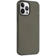 Happycase iPhone 14 Pro Max Kılıf Pc Sert Şeffaf Kapak - Siyah