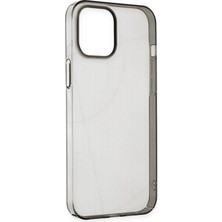 Happycase iPhone 14 Pro Max Kılıf Pc Sert Şeffaf Kapak - Siyah