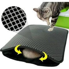 Chilai Home Pvc Kedi Kumu Paspası Turuncu 40X60 cm  Kedi Tuvalet Önü Paspası Kedi Kumu Elekli Tuvalet Önü