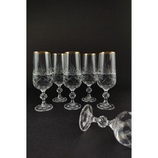 Lombardino Bohemia Kristal 6'Lı Kahve Yanı Su Bardağı Gold – 05 0180