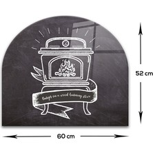 Decorita Cam Ocak Arkası Koruyucu | Oval Şekilli | Fırın | 52CM x 60CM