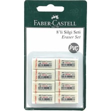 Faber-Castell 8'li Beyaz Silgi Pvc Paket