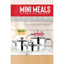 Stevig 4 Mini Meals 18/10 Paslanmaz Çelik Tencere Seti 5 Parça ST-303