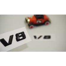 DK Tuning V8 Çamurluk Yanı Parlak Siyah Abs 3m Yazı Logo Orjinal Ürün
