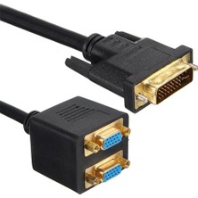 Bestnify Dvı-I 24+5pin ERKEK-2X15P VGA Kadın Monitör Tv Kablosu Ayrıştırıcı Monitör Için (Yurt Dışından)