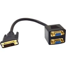 Bestnify Dvı-I 24+5pin ERKEK-2X15P VGA Kadın Monitör Tv Kablosu Ayrıştırıcı Monitör Için (Yurt Dışından)