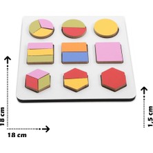 Hamaha Ahşap Geometrik Parçalı Şekil Yerleştirme Birleştirme Oyuncağı