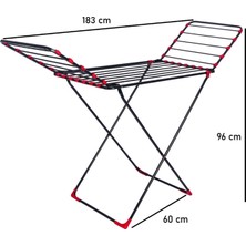 Bahat Kanatlı Lüks Çamaşır Kurutma Askılığı Siyah B4