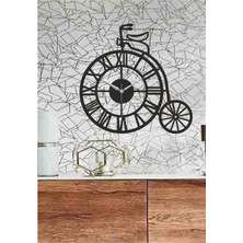 Hediyelikevi Bisiklet Ahşap Duvar Saati 50x50