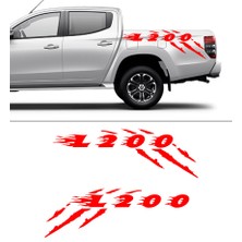 Melek Pazarı Mitsubishi L200 Offroad Pençe İzi Oto STICKER-S1467