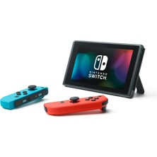 Nintendo Switch Konsol Neon Red Blue Joy / Con - Yeni V2 Model + The Legend Of Zelda : Breath Of The Wild Oyunu