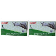 Brp Pudrasız Lateks Eldiven Large  2 Paket 100'lük Kutu x 2