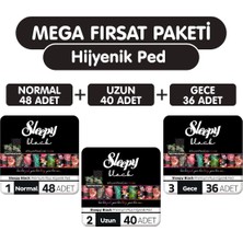 Sleepy Black Premium Plus Hijyenik Ped 124 Adet Ped Mega Fırsat Paketi