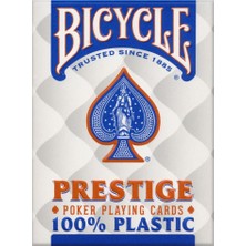 Bicycle Prestige Plastic Cards Blue - Koleksiyon Poker Destesi