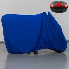 Teksin Honda Wave 110 Çantalı Mavi Kumaş Motosiklet Branda Motor Penye Branda