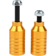 Remiel 2pcs Scooter Pegs Set Seti Çelik Aks Cıvataları Scooter Donanım Aksesuarları Altın  (Yurt Dışından)