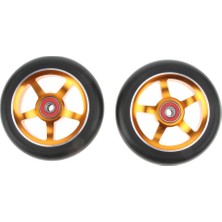 Remiel 2x Profesyonel 110MM Metal Çekirdek Kaykay Scooter Scooter Wheels Yedek Parça Altın 1  (Yurt Dışından)