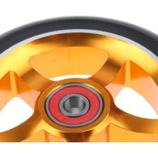 Remiel 2x Profesyonel 110MM Metal Çekirdek Kaykay Scooter Scooter Wheels Yedek Parça Altın 1  (Yurt Dışından)