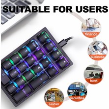 Yesper 21 Keys Mekanik Sayısal Tuş Takımı Rgb LED Başlangıç Siyah Için Başlangıç Başlangıç (Yurt Dışından)