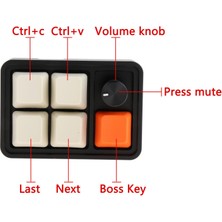 Yesper USB Kablo Oyun Tuş Takımı Gri ile Pbt Keyfap ile Beş Tuş Mekanik Klavyesi (Yurt Dışından)