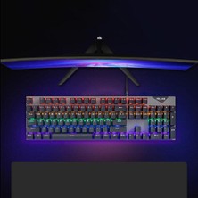 Yesper USB Oyun Rgb Mekanik Klavye 104 Anahtar Gökkuşağı Aydınlatma (Yurt Dışından)