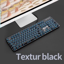 Yesper V8 Yuvarlak Keycaps Oyun Kablolu Klavye Fare Profession Pc Masaüstü USB Siyah (Yurt Dışından)