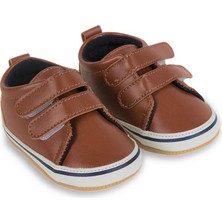 First Step Kahverengi Erkek Bebek Cırt Cırtlı Patik AYAKKABI-G-2353