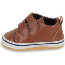 First Step Kahverengi Erkek Bebek Cırt Cırtlı Patik AYAKKABI-G-2353