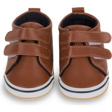 First Step Kahverengi Erkek Bebek Cırt Cırtlı Patik AYAKKABI-G-2353