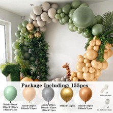 155 Adet Balon Çelenk Kemer Kiti Düğün Gelin Duş Bebek Duş(Yurt Dışından)