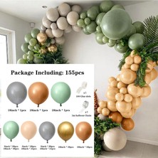 155 Adet Balon Çelenk Kemer Kiti Düğün Gelin Duş Bebek Duş(Yurt Dışından)