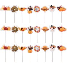 24PCS Cupcake Toppers Yemek Dekorunu Seçer Noel