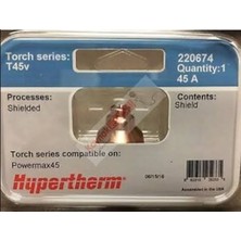 Hypertherm Shield ( 220674 ) T45V, 15-45 A, Drag Cutting