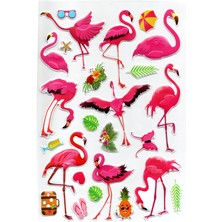Limmy Sticker Kabartmalı A4 Boyutunda Stiker Defter, Planlayıcı Etiket, -(LIM209) - Flamingo