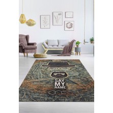 Homshtag Adımı Söyle Dokuma Tabanlı Yıkanabilir Breaking Bad Halısı