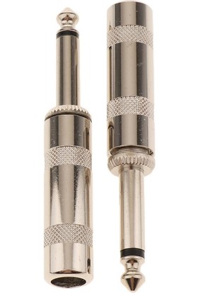 Metal 6.35MM (1/4 Inç) Mono Fiş Stereo Jack Adaptor (Yurt Dışından)