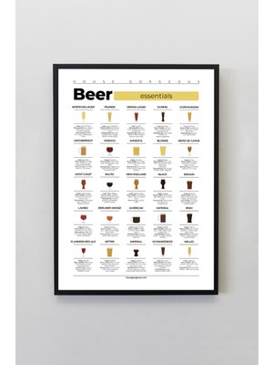 House Gorgeous Bira Türleri Çeşitleri Beer Essentials Beer Guide Tasarım Tablo