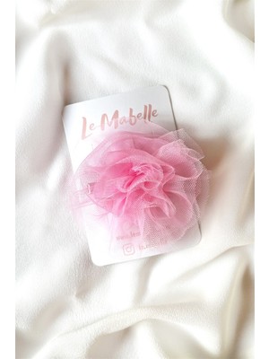 Le Mabelle Pembe Tül Çiçek Kız Çocuk Klips Toka