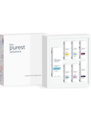 The Purest Solutions Vegan Cilt Bakım Seti - Karma Ciltler İçin Sülfat ve Paraben İçermeyen 7 Parçalı Set