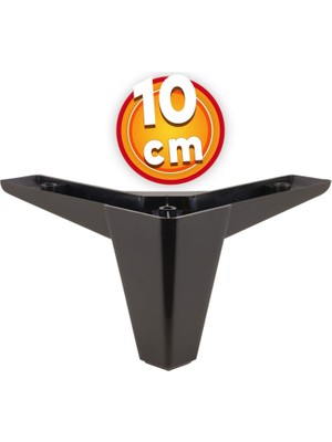 Nzb Lüks Mobilya Kanepe Sehpa Tv Ünitesi Koltuk Ayağı 10 cm Siyah Baza Ayak